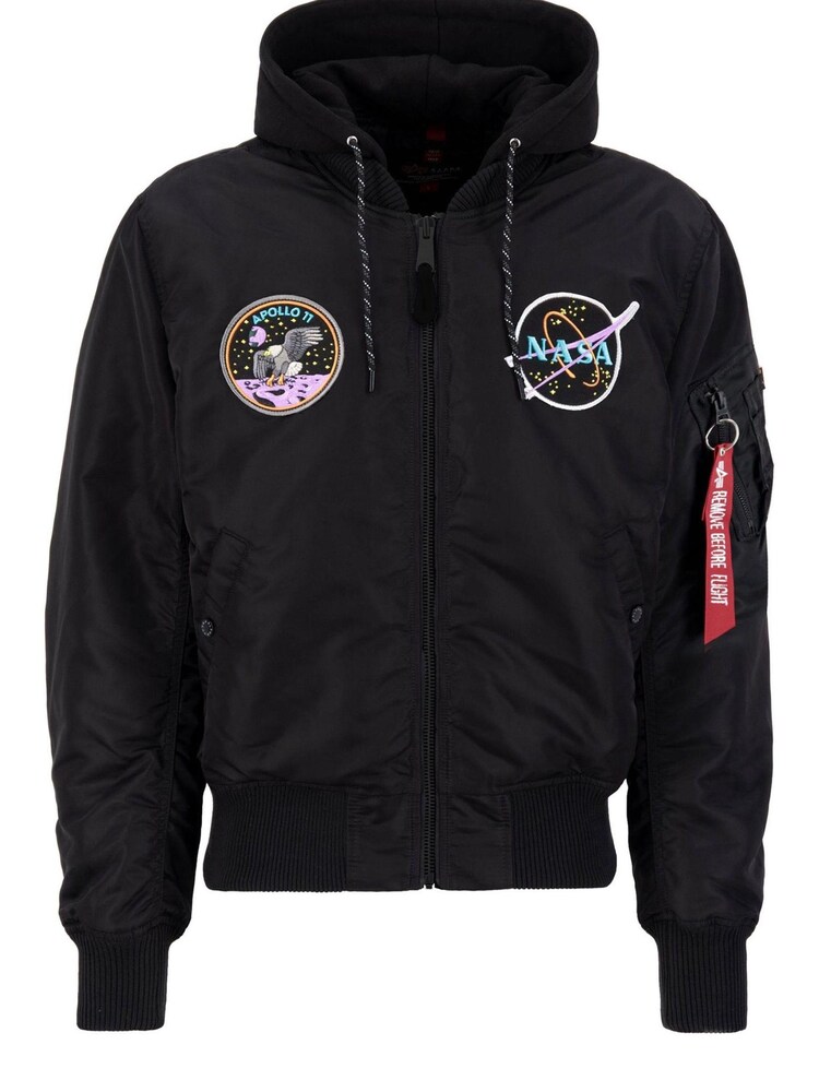 Alpha Industries MA-1 VF Hood Dark Side Black Jacket - Image 4 of 4