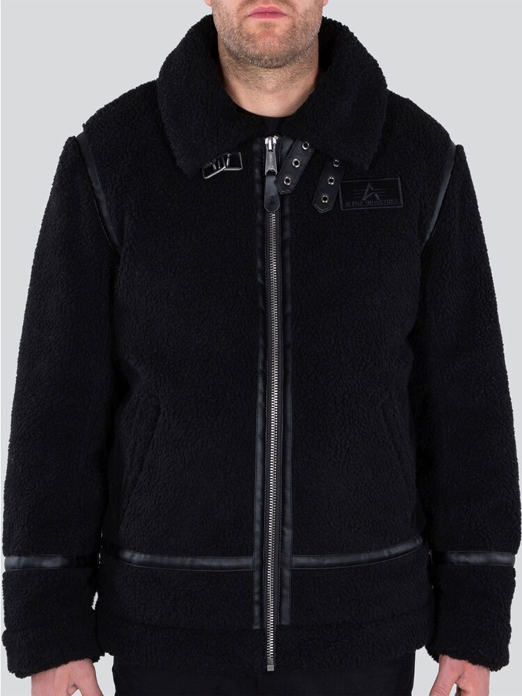 Alpha Industries B3 Teddy Black Jacket - Image 1 of 3