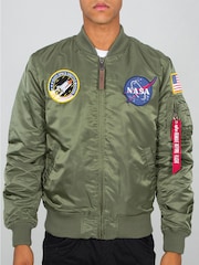 Alpha Industries Green MA-1 VF NASA Jacket - Image 1 of 3