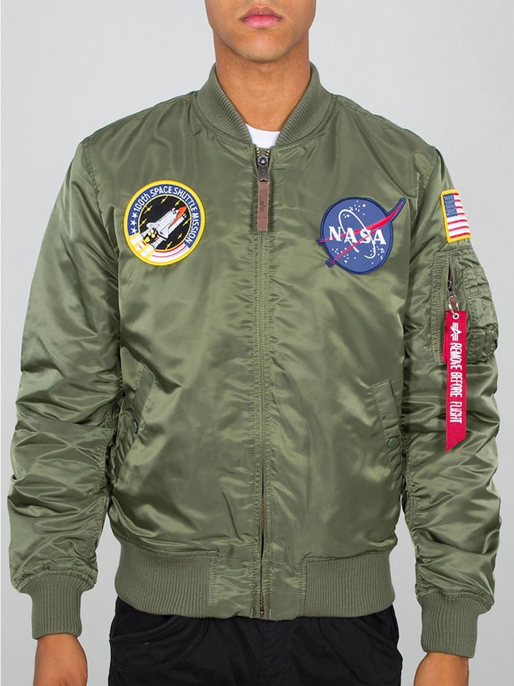 Alpha Industries Green MA-1 VF NASA Jacket - Image 1 of 3
