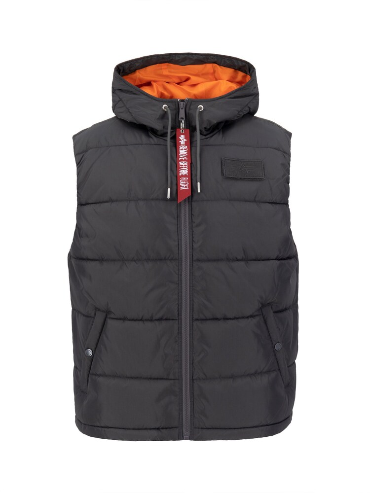 Alpha Industries Hooded Black Puffer Vest  Jacket - Image 5 of 5