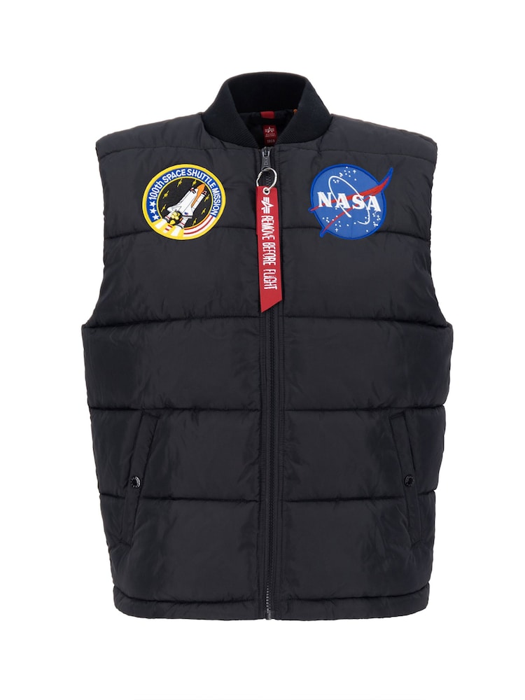 Alpha Industries Puffer Vest NASA Black Jacket - Image 3 of 3 Alpha Industries Puffer Vest NASA Black Jacket - Image 3 of 3