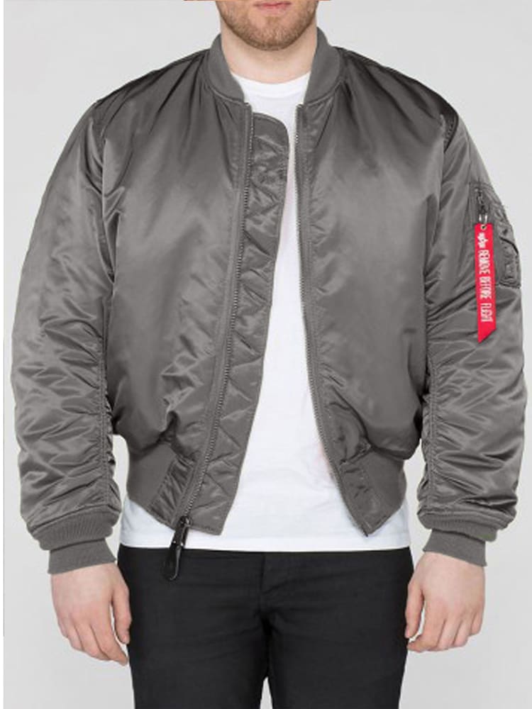 Alpha Industries MA1 Reversible Grey Jacket - Image 2 of 5 Alpha Industries MA1 Reversible Grey Jacket - Image 2 of 5