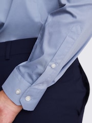 MOSS Mid Blue Slim Stretch Shirt - Image 3 of 5