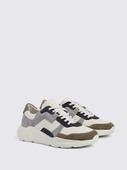 MOSS Grey Brighton Chunky Trainers - Image 1 of 4