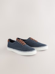 Navy Blue Classic Canvas Pumps - Image 1 of 7