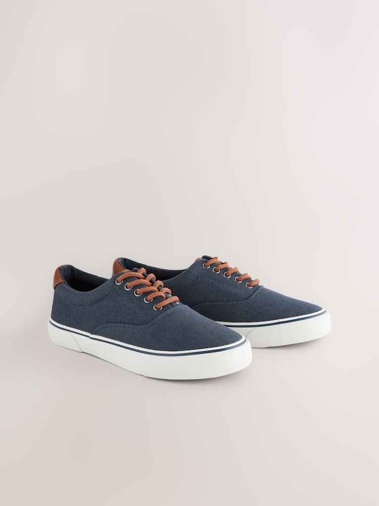 Navy Blue Classic Canvas Pumps - Image 1 of 7
