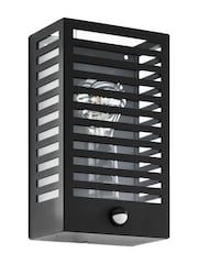 Eglo Black Alamonte 3 Caged Outdoor Wall Light With Sensor - Image 2 of 5