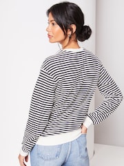 Lipsy Black/White Round Neck Sweatshirt - Image 2 of 4