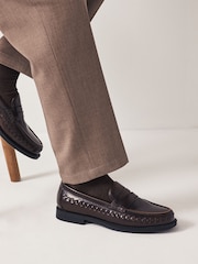 Brown EDIT Penny Loafer Shoes - Image 1 of 7
