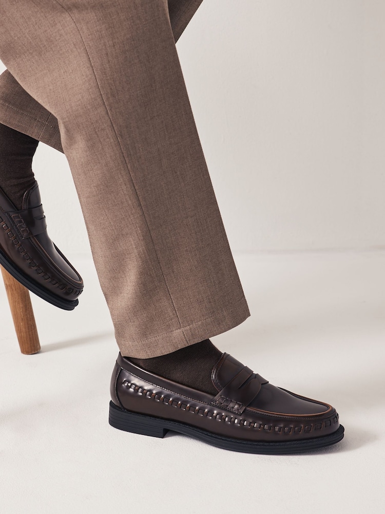 Brown EDIT Penny Loafer Shoes - Image 1 of 7