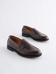 Brown EDIT Penny Loafer Shoes - Image 2 of 7