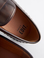 Brown EDIT Penny Loafer Shoes - Image 6 of 7