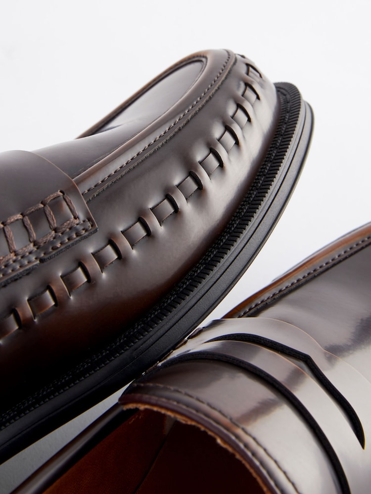 Brown EDIT Penny Loafer Shoes - Image 7 of 7