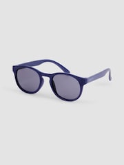 JoJo Maman Bébé Navy Blue Rounded Sunglasses - Image 1 of 2