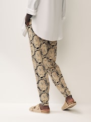 Black Paisley Print Jersey Joggers - Image 3 of 6