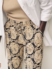 Black Paisley Print Jersey Joggers - Image 4 of 6