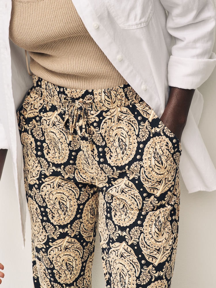 Black Paisley Print Jersey Joggers - Image 4 of 6