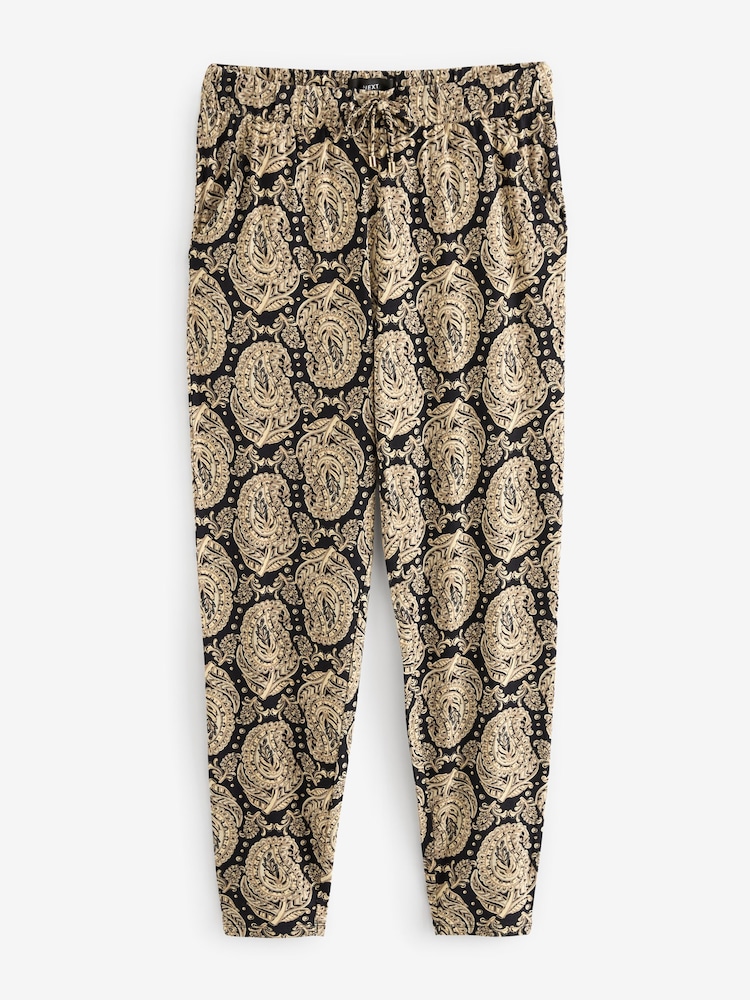 Black Paisley Print Jersey Joggers - Image 5 of 6