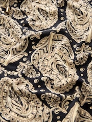 Black Paisley Print Jersey Joggers - Image 6 of 6