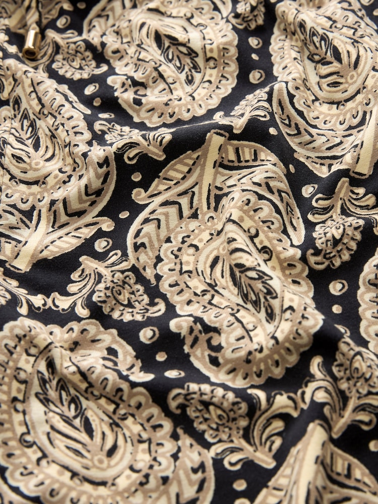 Black Paisley Print Jersey Joggers - Image 6 of 6