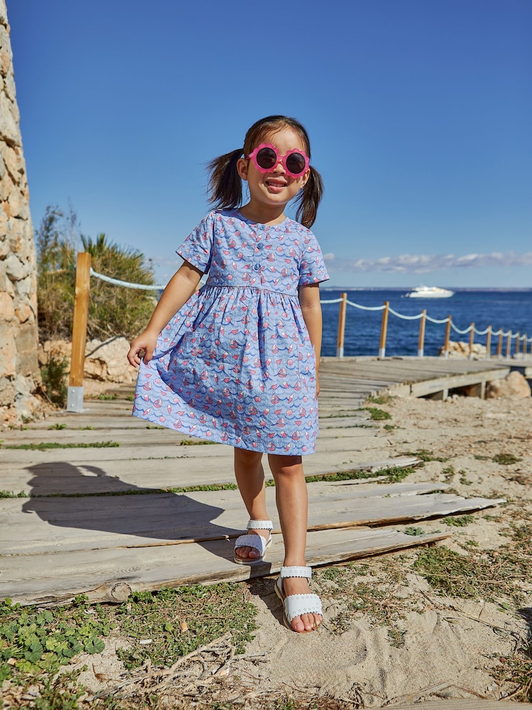 JoJo Maman Bébé Fuchsia Pink Flower Sunglasses - Image 1 of 3