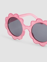 JoJo Maman Bébé Fuchsia Pink Flower Sunglasses - Image 3 of 3