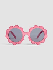 JoJo Maman Bébé Fuchsia Pink Flower Sunglasses - Image 6 of 9