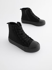 Black School Chunky High Top Trainers - Image 1 of 7