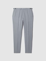 Reiss Soft Blue Dandy Slim Fit Wool Adjuster Trousers - Image 2 of 5