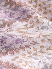 Lilac Purple Tie Waist Wide Leg Trousers with Linen - Image 7 of 7