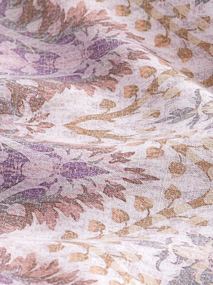Lilac Purple Tie Waist Wide Leg Trousers with Linen - Image 7 of 7