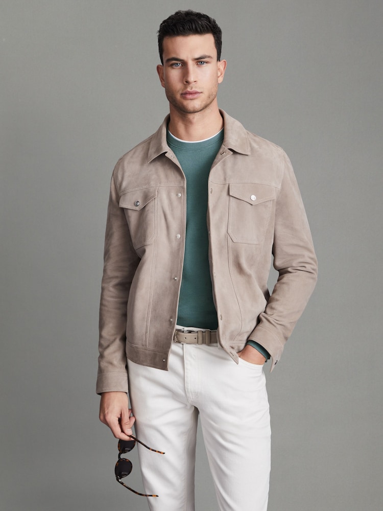 Reiss Ocean Green Wessex Merino Wool Crew Neck Jumper - Image 6 of 6
