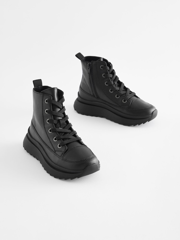 Black School Extra Chunky Lace-Up Trainers - Image 2 of 6