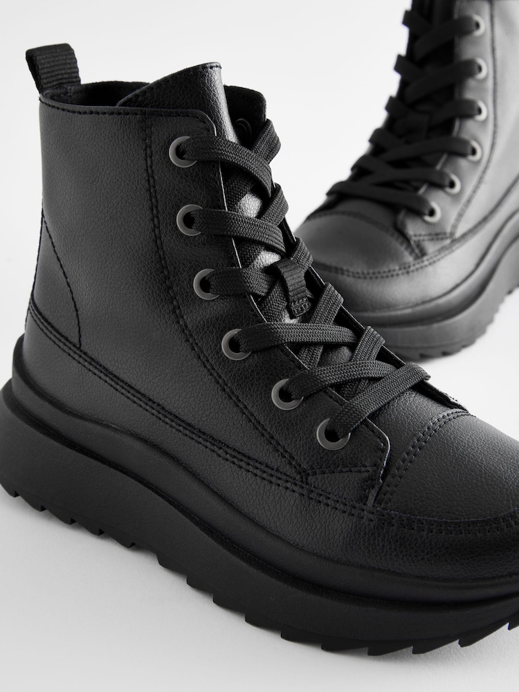 Schwarz - School Extra Chunky Lace-Up Trainers - Bild 6 von 6 Schwarz - School Extra Chunky Lace-Up Trainers - Bild 6 von 6
