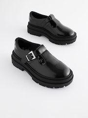 Black T-Bar Chunky School Shoes - Image 2 of 8