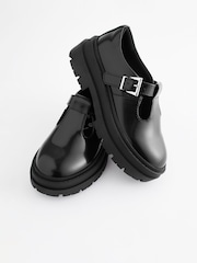 Black T-Bar Chunky School Shoes - Image 6 of 8