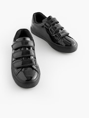 Black Patent 3V School Trainers - Image 1 of 6