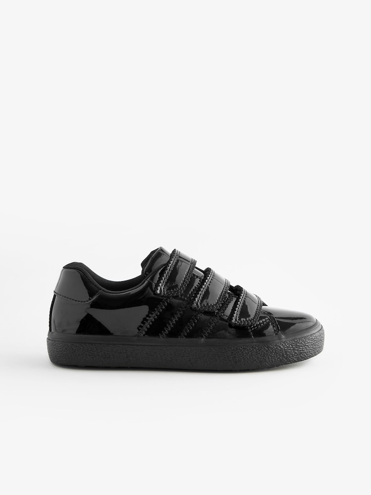Black Patent 3V School Trainers - Image 2 of 6