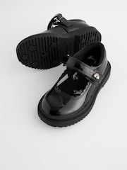 Black Patent Rainbow Chunky Mary Jane School Shoes - Image 5 of 9