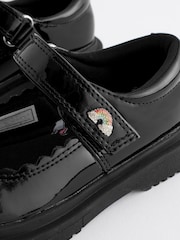 Black Patent Rainbow Chunky Mary Jane School Shoes - Image 9 of 9