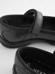 Matt Black Leather Mary Jane School Shoes - Image 5 of 6