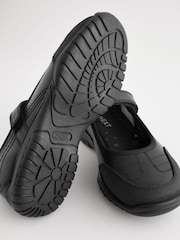 Matt Black Leather Mary Jane School Shoes - Image 6 of 6