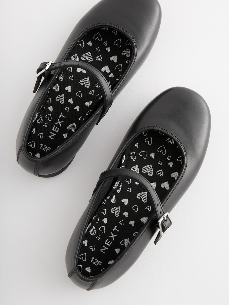 Noir mat - Chaussures d’école Mary Jane en cuir - Image 5 of 8