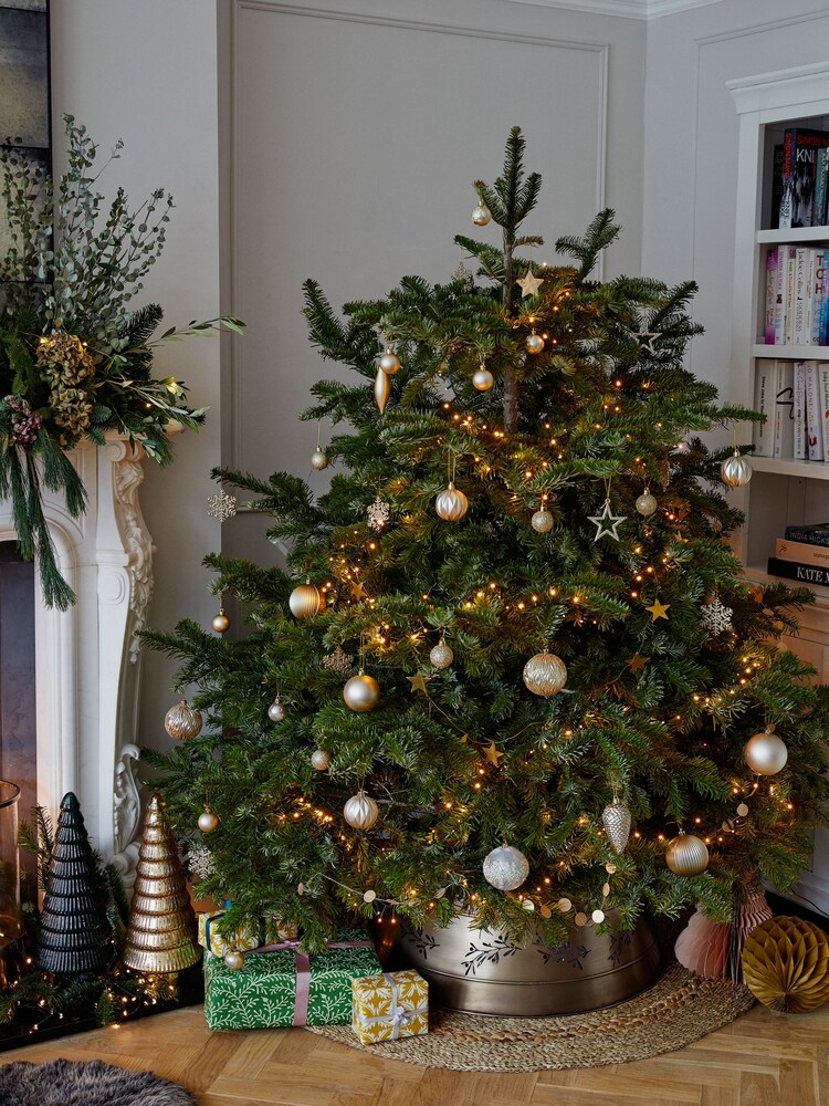 Ivyline Bronze Christmas Cut Out Mistletoe Tree Skirt - Image 1 of 4