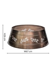 Ivyline Bronze Christmas Cut Out Mistletoe Tree Skirt - Image 4 of 4