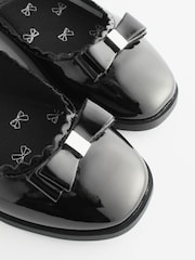 Black Patent Bow Mary Jane School Shoes - Image 6 of 7