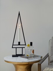 Ivyline Black Christmas Deco Table Top Tree Candle Holder - Image 1 of 4