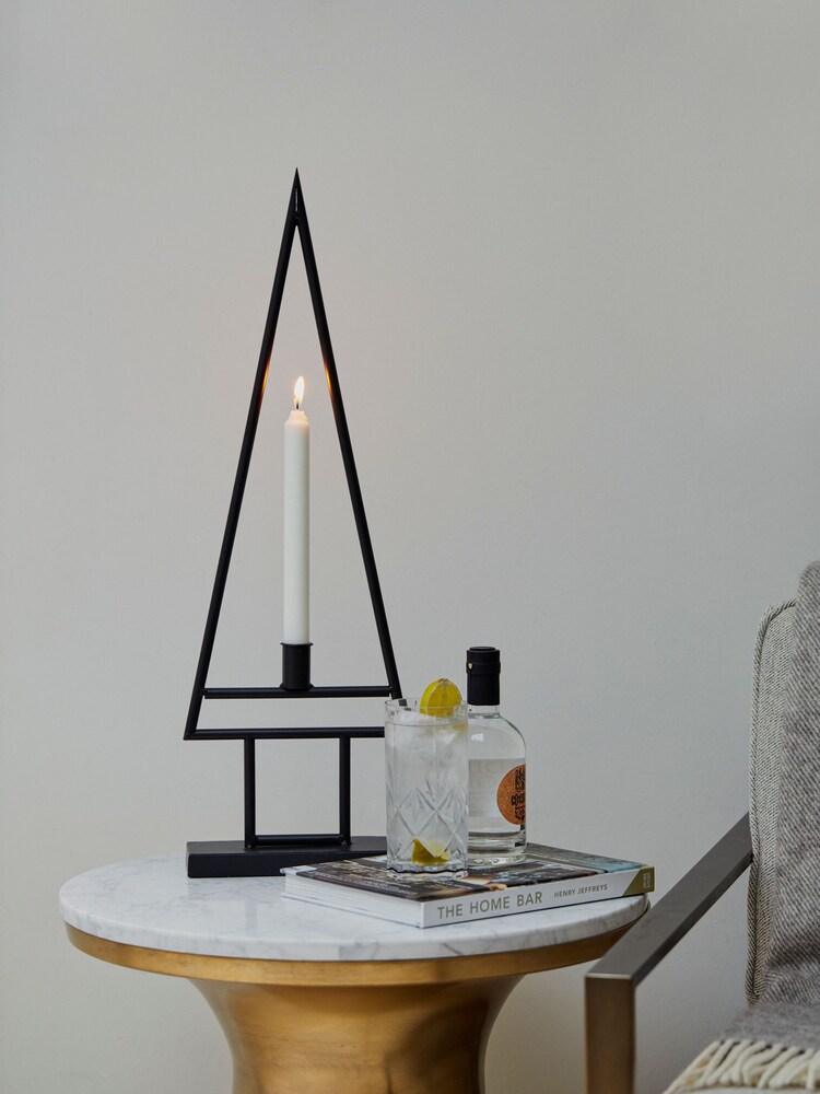 Ivyline Black Christmas Deco Table Top Tree Candle Holder - Image 1 of 4