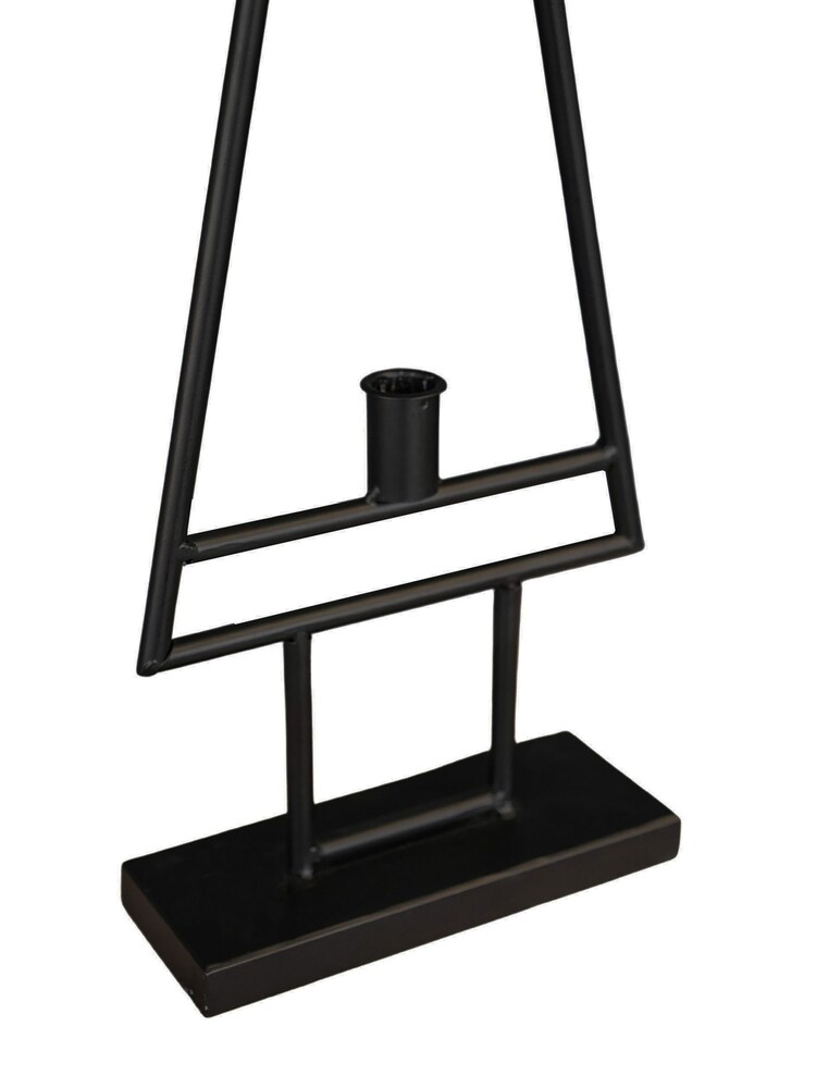 Ivyline Black Christmas Deco Table Top Tree Candle Holder - Image 2 of 4